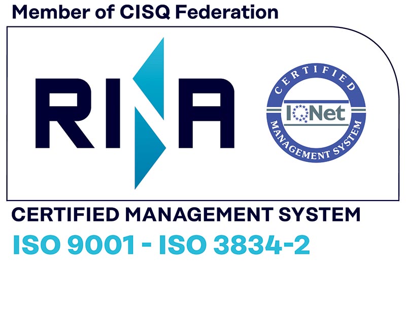 Logo Certificazione ISO 9001 - ISO3834-2 | Fida G